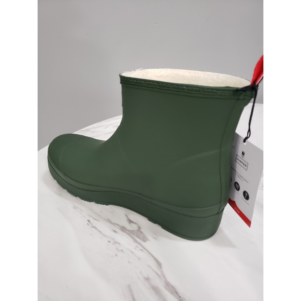 Hunter Women's PLAY Short Insulated Flexing Green/ White Willow Boots WFS2235 - Picture 6 of 10